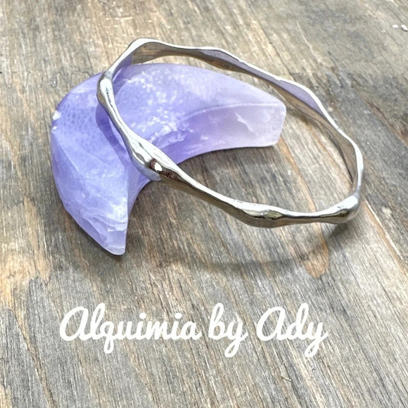 Silver statement tennis bangle bracelet - Picture 1 of 8